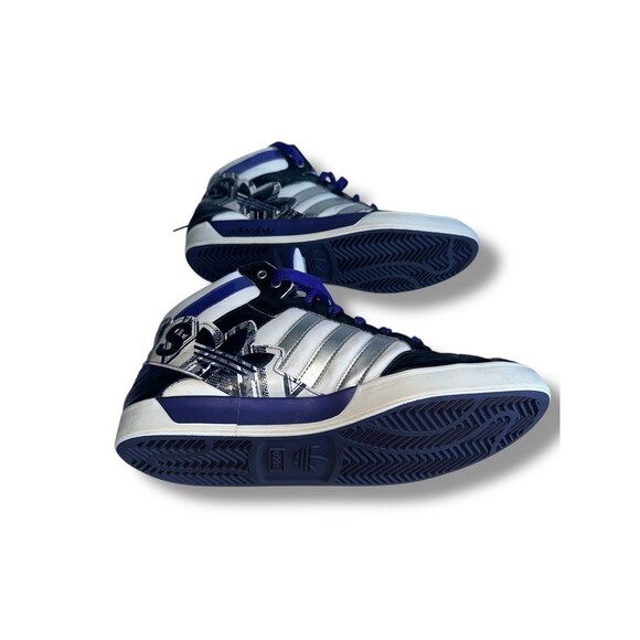 Adidas Originals Attitude Hi G98513 Purple Silver White Men 10.5 Retro Shoes - Picture 9 of 16